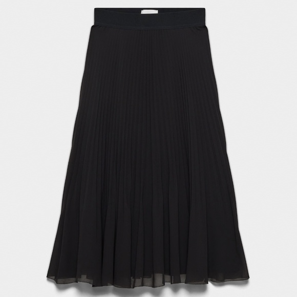 New Aritzia Twirl Pleated Skirt Pleated chiffon midi skirt size S - Picture 7 of 9
